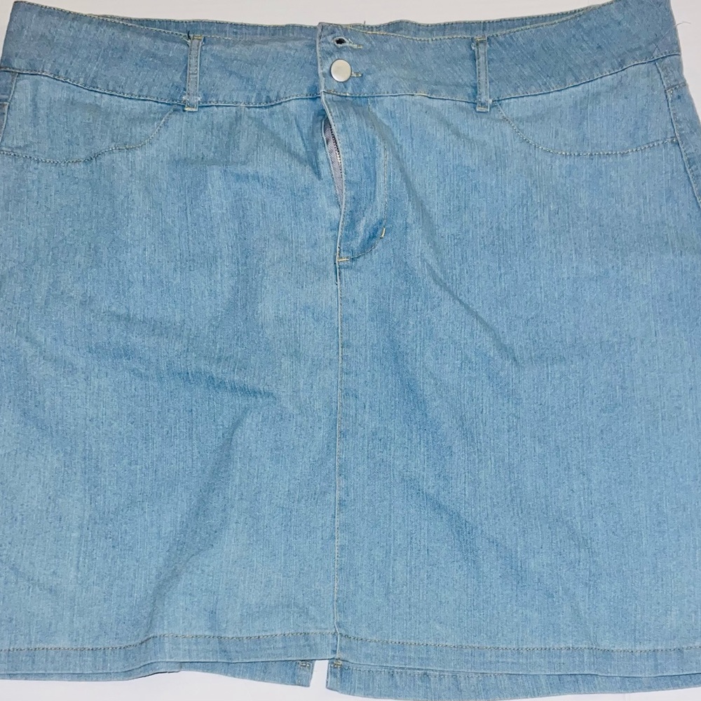 Light Blue Denim Skirt